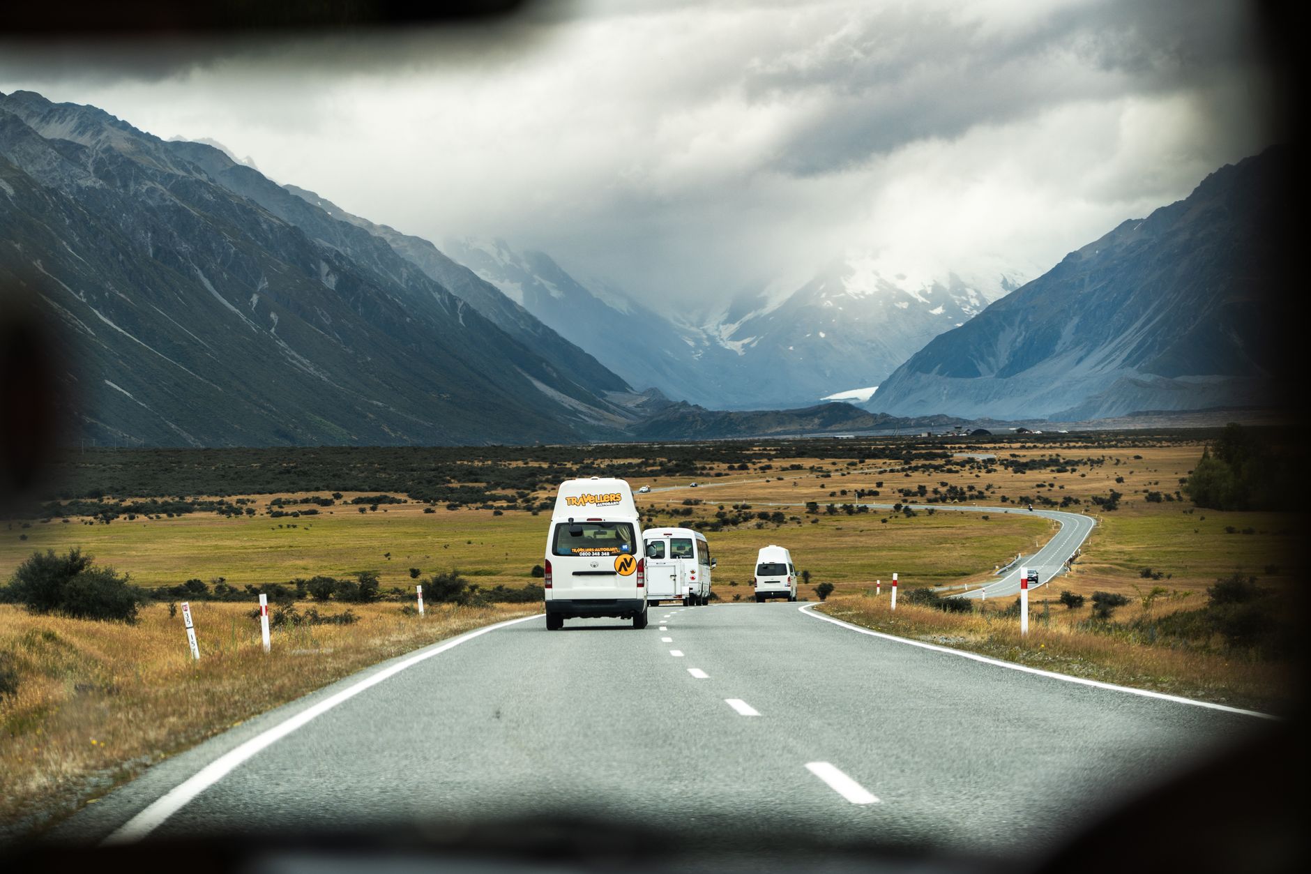 Campervan touring in South Island New Zealand
